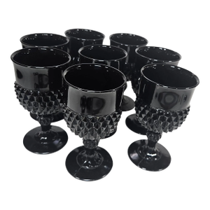 Vintage Onyx Dragonscale Goblets- Set of Eight
