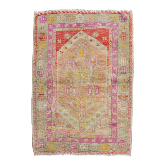 Antique Zabihi Collection Turkish Ghiordes Rug - 2'6" x 3'4" For Sale