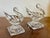 Antique 19th century American flint glass swan form open salt cellars with lemon squeeze bases. Measure 3 1/2" x 3" x 4...