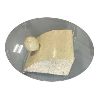 1980s Postmodern Coffee Table Mactan Tessellated Stone Organic Coastal For Sale