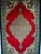 Vintage Qum Area Rug, Hand-Knotted Wool, Geometric Medallion Pattern, 3x5, Red & Navy For Sale - Image 11 of 18