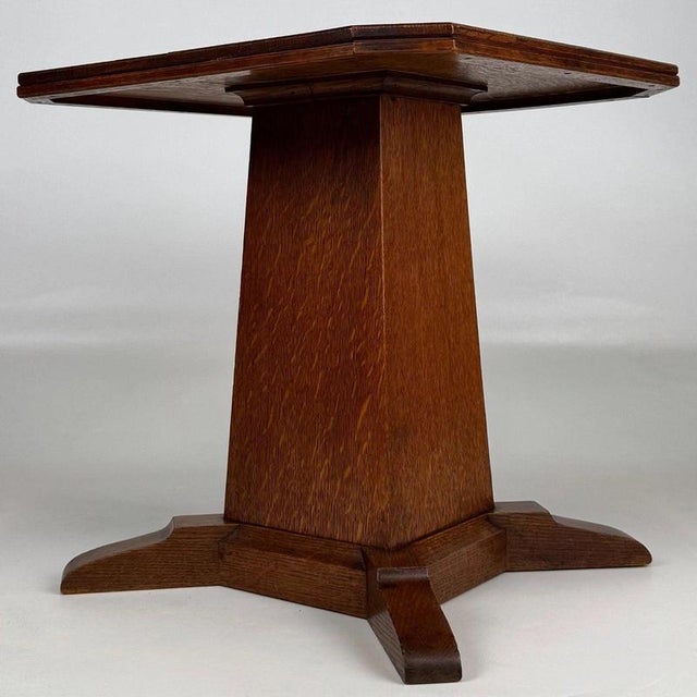 Early 20th Century Antique English Oak Side Table For Sale - Image 6 of 9