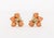 Late 20th Century Vintage Modernist 14k Yellow Gold and Coral Diamond Earrings For Sale - Image 5 of 7