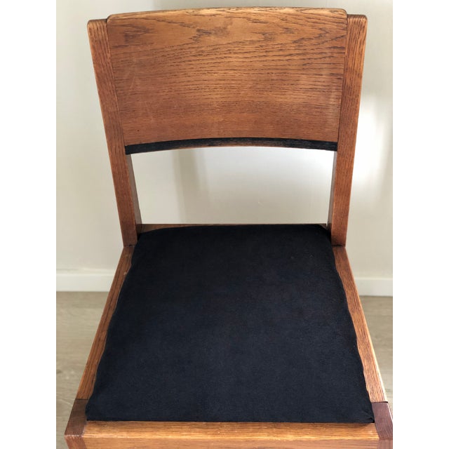 Art Deco Oak Dining Chair by j.a. Muntendam for l.o.v. Oosterbeek, 1920s For Sale - Image 9 of 12