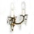 Empire Crystal Two-Armed Wall Lamp, 1970s For Sale - Image 6 of 8