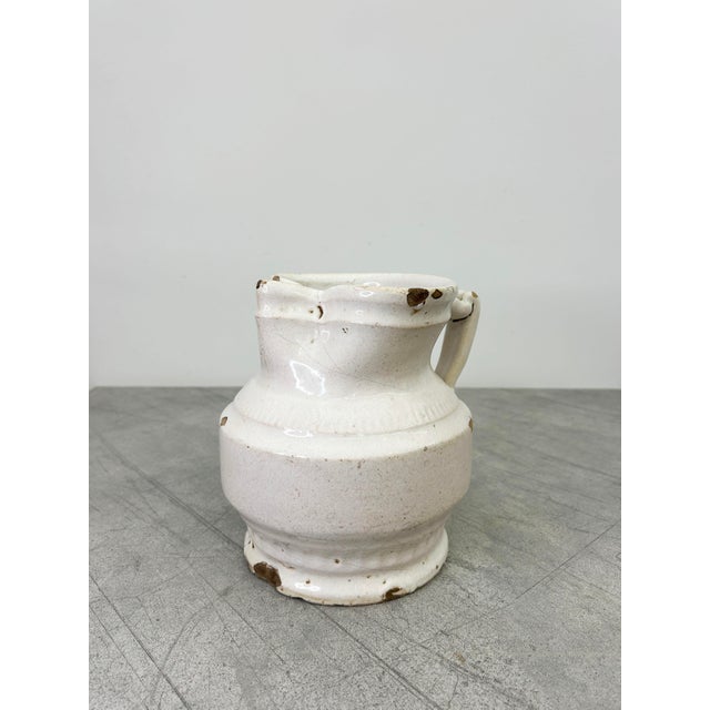 Antique White Pinched Spout Jug For Sale - Image 9 of 12