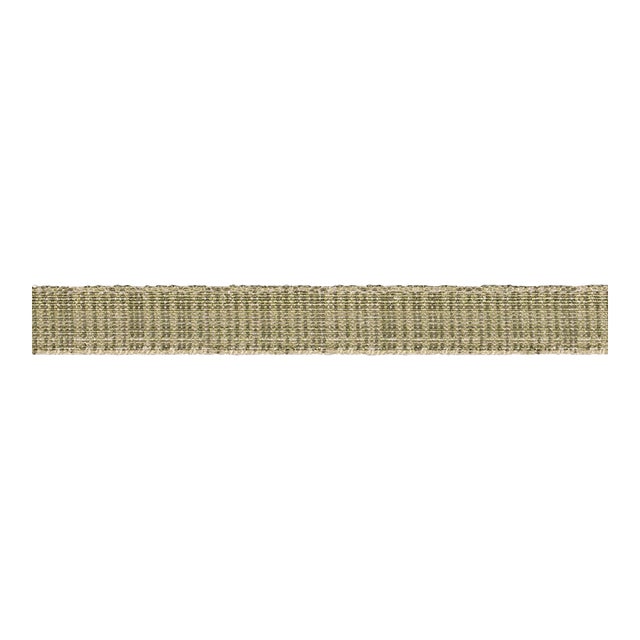 Schumacher Tweed Tape Narrow In Leaf For Sale