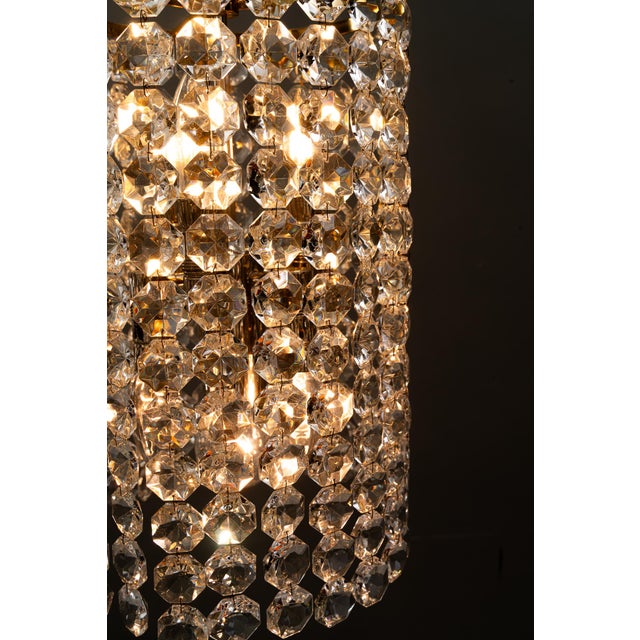 Crystal and Brass Chandelier from Bakalowits & Söhne, Vienna, 1950s For Sale - Image 17 of 18