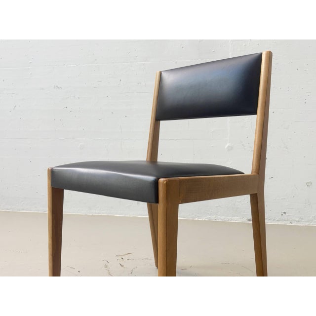 Vintage Upholstered Chairs in Beech Wood, 1960s For Sale - Image 4 of 10