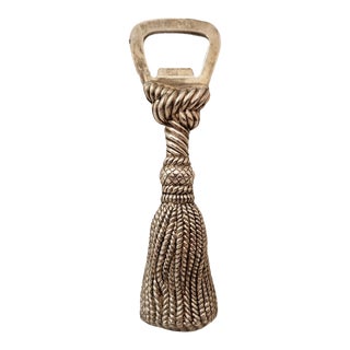 1970s French Silver Plate Tassel Bottle Opener For Sale