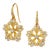 Syna Yellow Gold Flower Earrings with Diamonds, a Pair For Sale