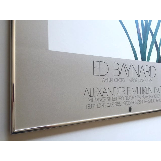 Metal Ed Baynard Vintage 1978 Lmtd Edtn Modernist Lithograph Print Framed Exhibition Poster For Sale - Image 7 of 13