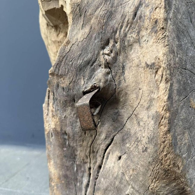 Wood Large Bust in Carved Wood, 1950s For Sale - Image 7 of 18