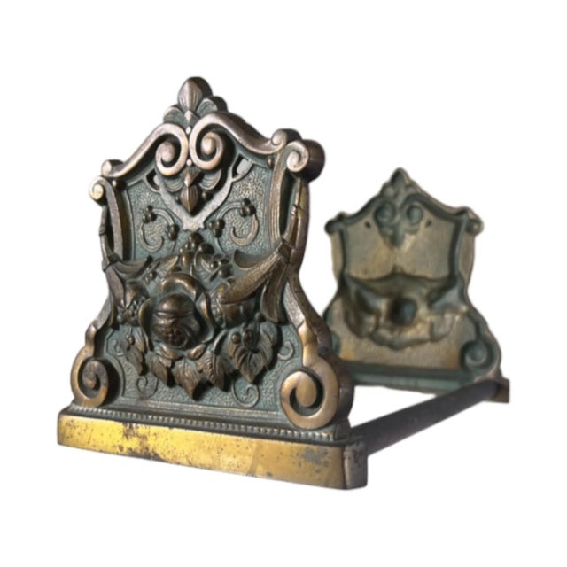 Late 19th Century Antique Brass Tabletop Extendable Book Rack For Sale - Image 5 of 5