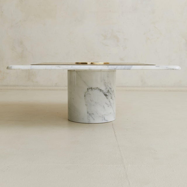 Belgian Marble + Etched Coffee Table with Agate Detail by Willy Daro, 1970s For Sale - Image 14 of 18