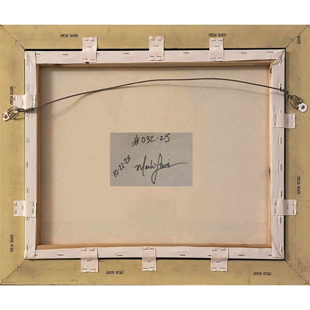 Mark Lewis 2025 "032-25" Abstract Expressionist Tangerine & Azure Painting by Mark Lewis For Sale - Image 4 of 4