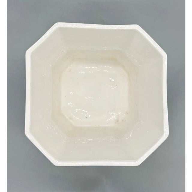 Vintage Italian White Ceramic Cachepot With Colorful Butterflies — Neoclassical / Hollywood Regency For Sale - Image 10 of 16