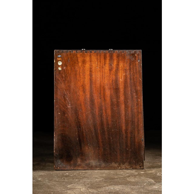 Wood Mid-20th Century Solid Mahogany Diaform Wheel Dresser Machinist’s Chest For Sale - Image 7 of 10
