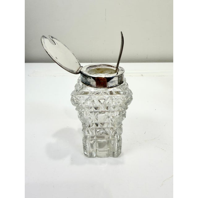 Early 20th Century Silver and Crystal Condiment or Cruet Set - 7 pcs For Sale In New York - Image 6 of 15