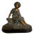 19th Century French Copper and Gilt Metal Figure of Shepherd Boy For Sale