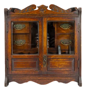 Edwardian Pipe Holder in Oak, 1890s