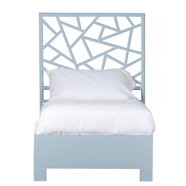 Coastal Tiffany Bed Twin Extra Long - Blue For Sale - Image 3 of 3