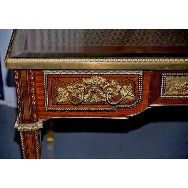 Wood Louis XVI-style Writing Table, After Jean-Henri Riesener For Sale - Image 7 of 13