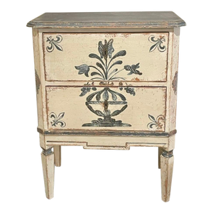 German Neoclassical Hand Painted Side Tables