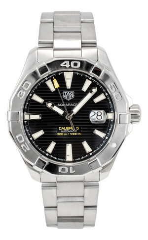 Tag Heuer Aquaracer 300m 43mm Way2010 Stainless Steel Black Dial Automatic Watch