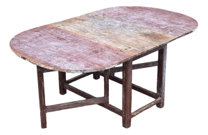 19th Century Swedish Painted Drop-Leaf Dining Table, 1810