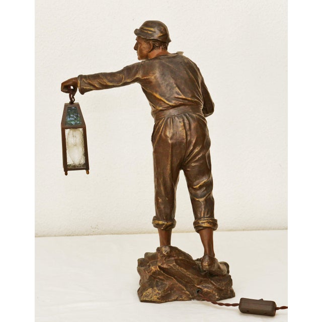 19th Century Art Nouveau Metal Figure from Bergmann, 1890s For Sale - Image 5 of 10