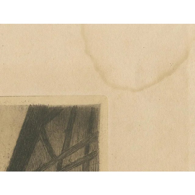 Conrad Rau, German Village, Shepherd & Flock, 1920, Etching For Sale - Image 6 of 10