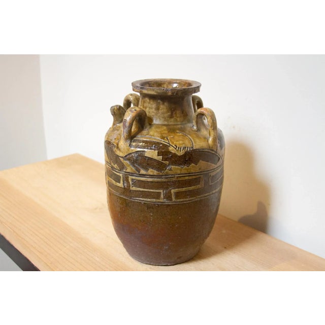 Antique Engraved Martaban Jar For Sale In Los Angeles - Image 6 of 11
