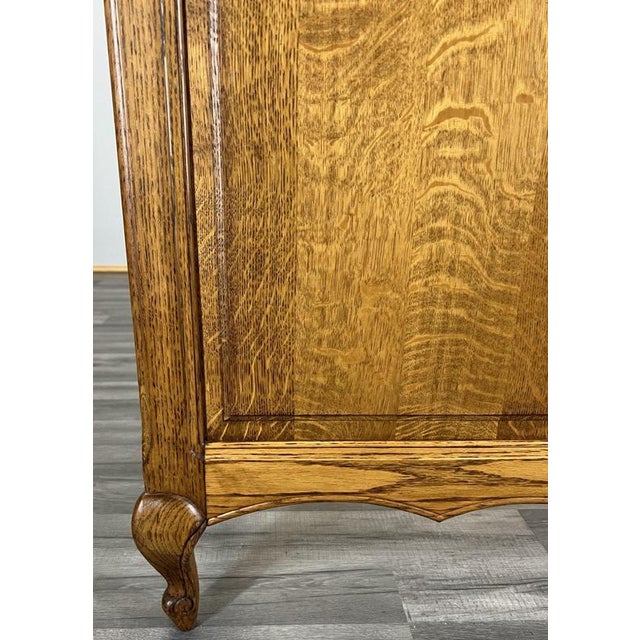 Vintage French Louis XVI Double Bed Frame in Oak For Sale - Image 6 of 12