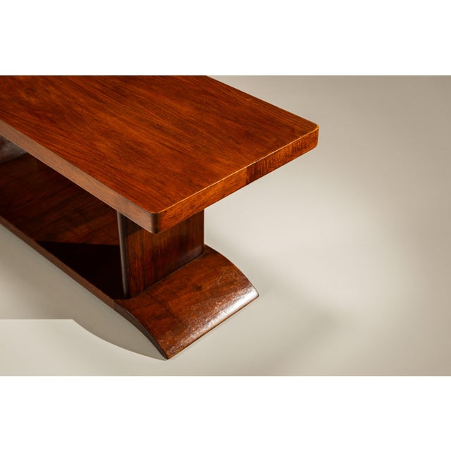Brown Coffee Table in Mahogany by T Woonhuys, the Netherlands, 1930s For Sale - Image 8 of 9