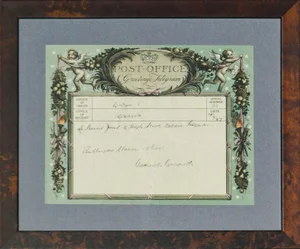 Rex Whistler Designed "Greetings Telegram"