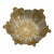 1960s Italian Clear and Amber Graniglia Murano Flush Mount For Sale