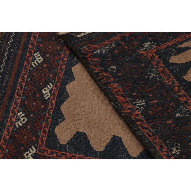 Textile Vintage Sofreh Persian Kilim, Square Rug With Open Field - Rug & Kilim For Sale - Image 7 of 7