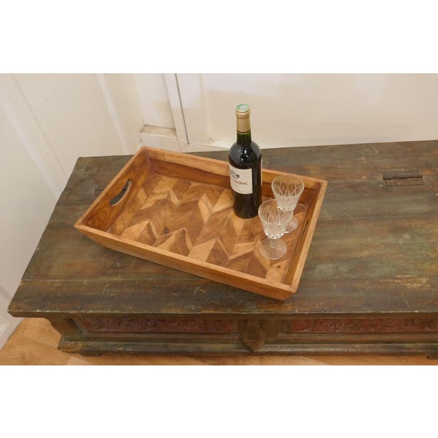 Indian Artisan Country Tray in Mango Wood, 1960 For Sale - Image 6 of 9