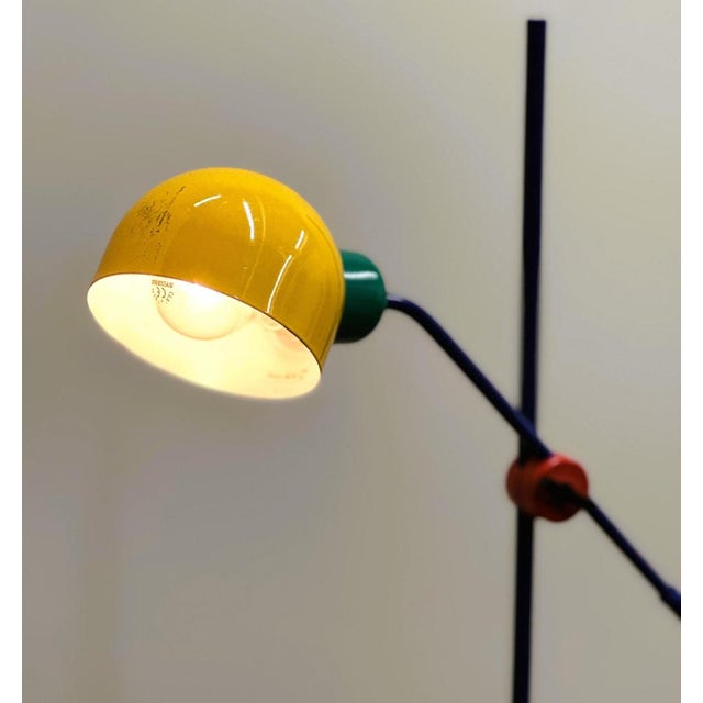Postmodern Multicolor Metal Floor Lamp from Veneta Lumi, Italy, 1980s For Sale - Image 9 of 14