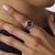 1980s Vintage 2.70 Carat Amethyst Diamond 14k Yellow Gold Ring, Size 5.25 For Sale - Image 5 of 6