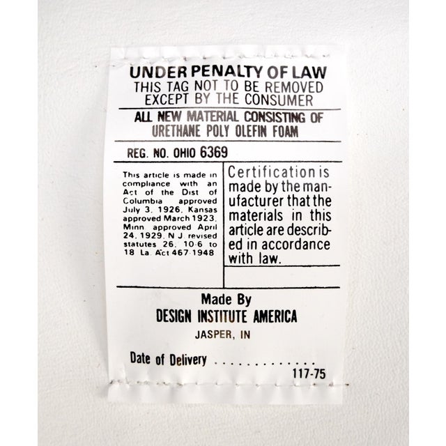 DIA - Design Institute America Mid-Century Modern Dining Chairs DIA White Upholstery - Set of 4 For Sale - Image 4 of 12