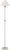 Traditional Chapman & Myers by Visual Comfort Signature Caspian Medium Floor Lamp in Polished Nickel and Alabaster with Linen Shade For Sale - Image 3 of 3