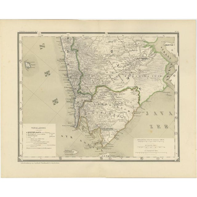 Late 19th Century 4-Sheet Maps of Sumatra from the Dutch East Indies, 1884, Set of 4 For Sale - Image 5 of 10