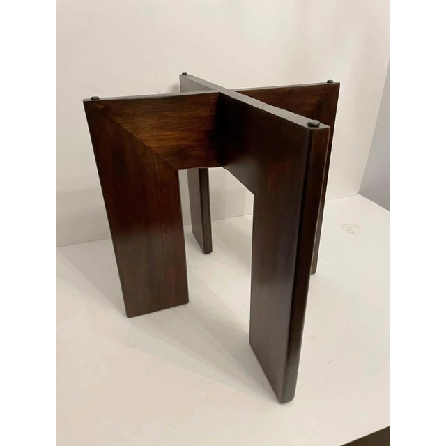 Craft Associates Adrian Pearsall Walnut and Glass Side Table For Sale - Image 4 of 13