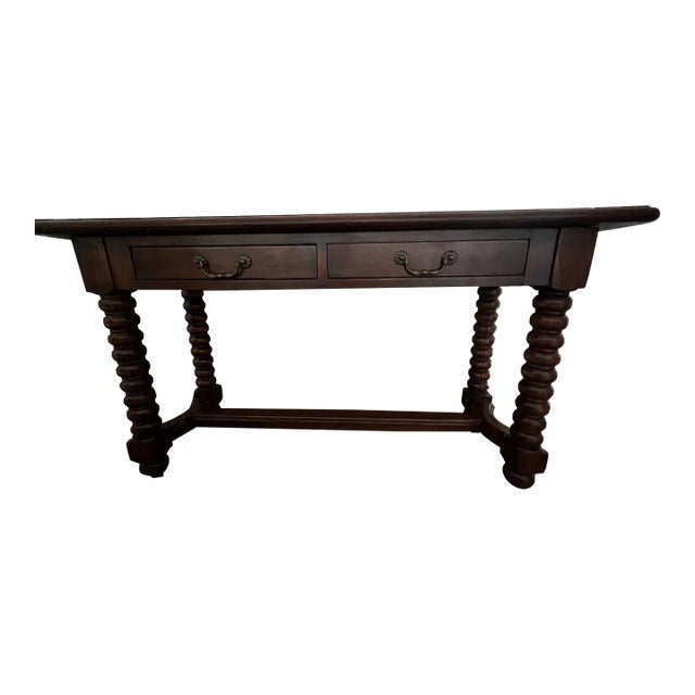 Solid Wood Console Bobbin Table For Sale