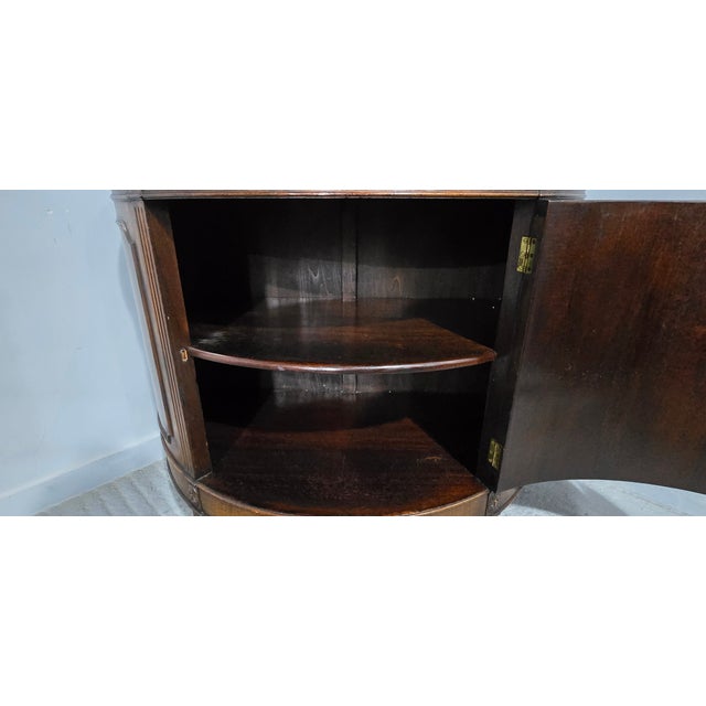 Mahogany Demi Lune Cabinet, 1920 For Sale - Image 6 of 10
