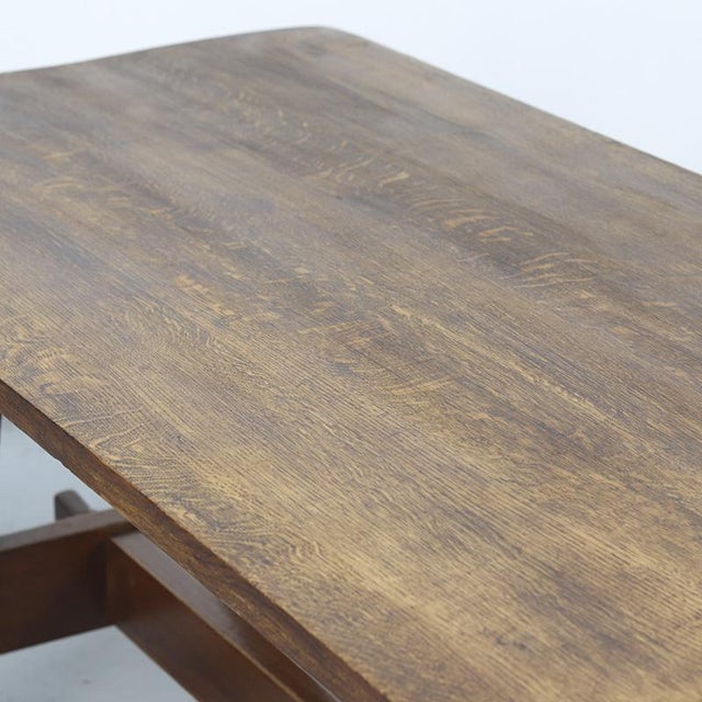Vintage Rustic Farmhouse Dining Table For Sale - Image 6 of 12