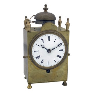 Swiss Officer's Pendule Capuchin Clock with Chevalier de Béthune Escapement, Early 19th Century For Sale