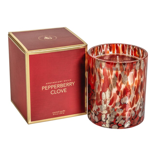 Spangled 8.8 oz Scented Jar Candle, Pepperberry Clove For Sale
